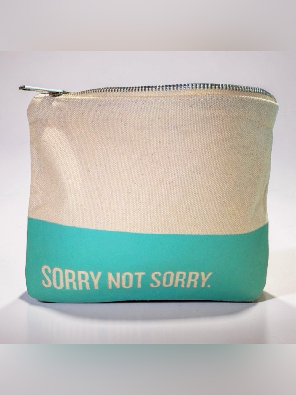 Nordstrom | “Sorry Not Sorry” | Canvas Cosmetic Bag Makeup Pouch | NWOT